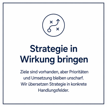 Strategie und Umsetzung: Ziele klar definieren und in Handlungsfelder übersetzen.